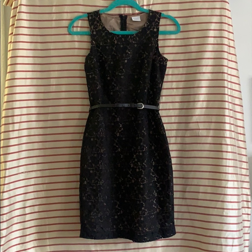 Black over lace dress